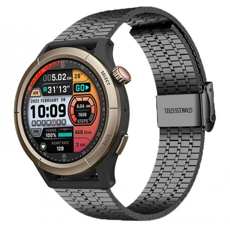 Kovový Premium řemínek pro Amazfit Cheetah Pro černý