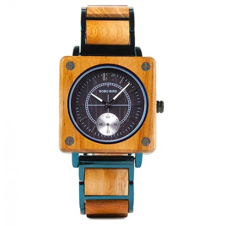 Pánské dřevěné hodinky Bobo Bird Square W-R14-1