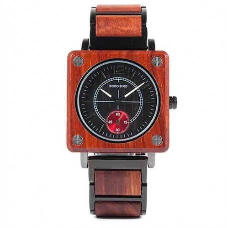 Pánské dřevěné hodinky Bobo Bird Square W-R14-2